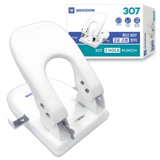 화신 307 2공 고정 펀치 70mm, 화이트, 1개
