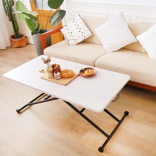 Tasteful 特斯屋 升降桌 工作桌 茶几桌 白色 MIT台灣製 寬120 x 深60 x 高12~70cm【5011-69】