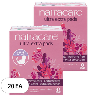 나트라케어 엑스트라 패드 생리대 날개형, 대형, 8개입, 20개