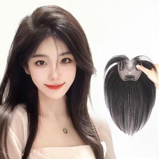 오비안 내추럴 풍성 볼륨 정수리 부분 가발, 1개, 앞머리X - 다크브라운