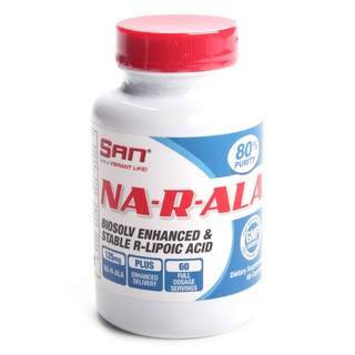 San R-硫辛酸補充膠囊 125mg, 60顆, 1罐