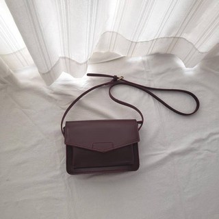 韓國 方包 側背包 斜背包 女包 韓版百搭 女生 小CK包 女孩包包 斜挎包女 小包包女生 女用包包 女生斜背包 056, 酒紅色 O