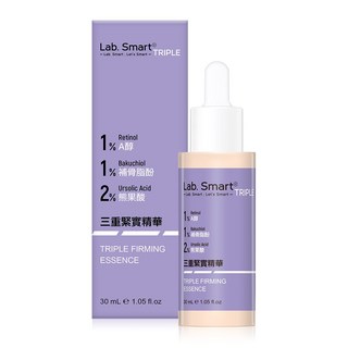 Lab Smart TRIPLE 三重緊實精華30mL (1%A醇+1%補骨脂酚+2%熊果酸), 1件, 30ml, 三重緊實精華30ml(小紫瓶)