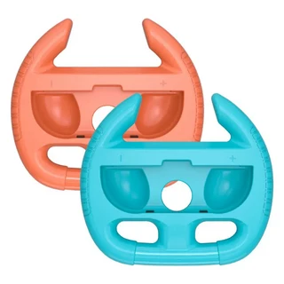 스위치 2 조이 콘 액세서리 용 2PCS 스티어링 레이싱 휠 컨트롤러 그립 Mario Kart World 핸드 홀더, 01 Red Blue