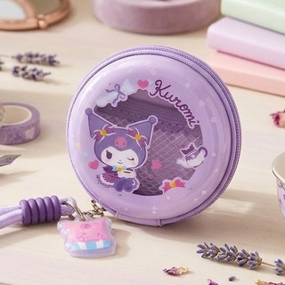 산리오 원형EVA 동전지갑 쿠로미 푸딩 가챠 동전지갑 파우치 가방고리 키링