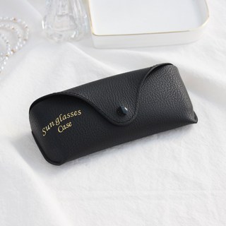 휴대용 선글라스 케이스 눌림방지 튼튼 가죽 안경집 (안경닦이 1장)