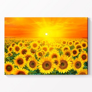 [인메이블] 돈들어오는 빅돈벼락 해바라기 그림 액자 거실 풍수 재물복 금전운 인테리어 소품 개업 선물, 골드메탈 액자