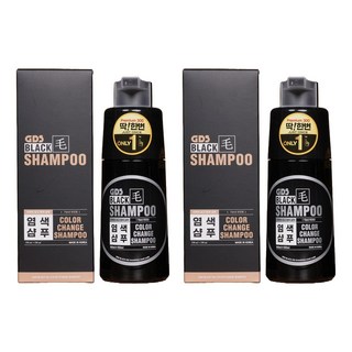 딱!한번 염색샴푸 흰머리 새치커버 단백질 천연성분 염색샴푸, 300ml, 2개