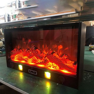 전기 벽난로 아파트 불멍 가정용 온풍기 콘솔 미니 모닥불 장작 전기히터 난방기 히터 실내, 기본 색상