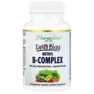 미국산 파라다이스허브 비타민B 컴플렉스 60베지캡슐 Paradise Herbs Vitamin B Complex 선물증정, 1개, 60정