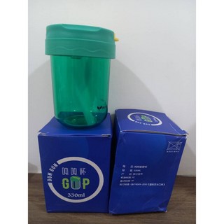 噸噸防漏吸管杯330ml，寶寶學飲吸管水杯，防漏便攜兒童水杯, 1個