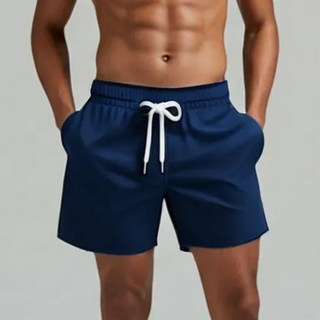 TERRYPAPA 남성 컬러핏 수영복 반바지 / 여름 비치웨어 필수템, 네이비