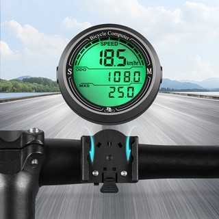 호밍사이 로드 자전거 GPS 자전거 속도계 야광스크린 주행 속도 총거리표, 1개, 블랙