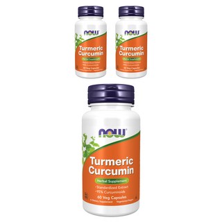NOW Foods 薑黃素素食膠囊, 60顆, 3罐