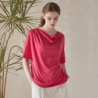 브린즈 코튼모달 카울넥 여성 블라우스