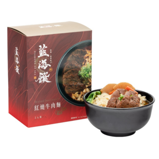 藍海饌 紅燒牛肉麵2人份，湯頭濃郁牛肉軟嫩，麵條Q彈有嚼勁, 2PERSON