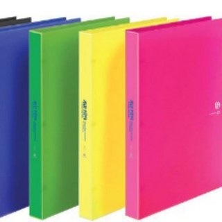 D링 바인더 A4 6색 3공 문서 보관 중앙 개폐식 파일 정리, 1개, 투명