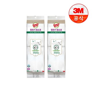 스카치브라이트 베이직 정전기 청소포 표준형 60매, 2개