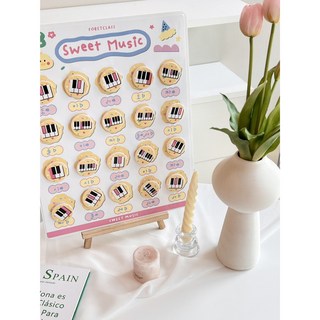 [음악교구][음악특강] 피아노 이론 찍찍이 교구 건반 올림표 내림표, 옵션1 건반, 1개