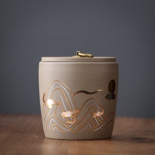 寵物骨灰罐 貓咪狗狗骨灰盒 火化家葬大中小號陶瓷密, 中號旭日東昇 體重23斤以下適用, 1個