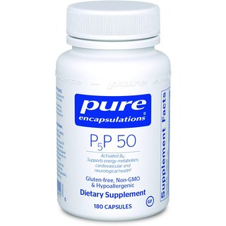 Pure Encapsulations P5P 50活性維生素B6無麩質膠囊, 180顆, 1罐