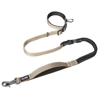 누즈펫 중형견 대형견 핸즈프리 리드줄, 베이지, 1개