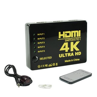 HDMI切換器 切換盒 擴充分配器 4K高畫質, 1個, 【GC340B】5進1出