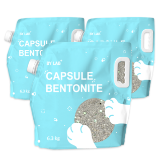 바이랩 캡슐 벤토나이트 고양이 화장실 모래 냄새 6.3kg X 3개입, 3개, 피톤치드