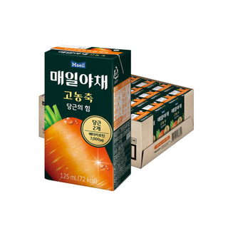 매일유업 매일야채 고농축 당근의힘 125ml, 12개