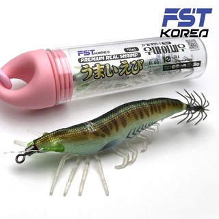 FST 25년 우마이 리얼 새우에기 60mm 전체uv+야광 애기 축광 실리콘 다리 완벽수평 침강 쉬림프 에기 갑오징어 쭈꾸미 한치에기, 1개, 5g, 10번 AJ