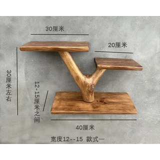 원목 벽 선반 다층 칸막이 호두나무 벽 책장 일자형 칸막이 화분대 창의적인 장식, 05 Width 12--15 Style 1