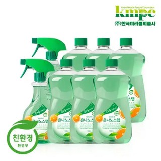 은나노스텝 시즌3 다용도세정제 550ml 2개+리필 1 100ml 6개, 8개