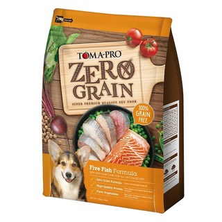 TOMA-PRO 優格 全齡犬 零穀 乾飼料 晶亮護毛配方 添加腸益菌 添加5種蔬果, 5種魚, 2.5kg, 1袋