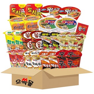 소컵라면세트 12종 24개 신라면2+안성탕면2+육개장사발면2+새우탕2+오징어짬뽕2+짜장범벅2+튀김우동2+진라면매운맛2+참깨라면2+스낵면2+도시락2+왕뚜껑2+왕스프1