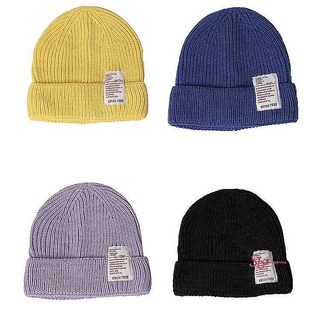 비니 겨울 무지 니트 커플 여자 여성 모자 두꺼운 와펜 골무 와치캡urq661