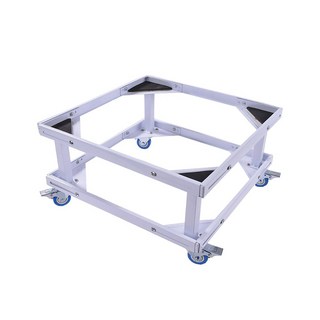 雙層帶輪洗衣機托架 附4剎車輪 長寬45-62cm可伸縮 使用高度23cm 適用波輪洗衣機及冰箱, 1個