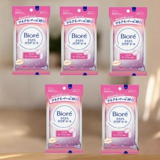 Biore 비오레 사라사라 냉각시트 파우더시트 비누향 휴대용 10매입 x 5개 (일본), 1병
