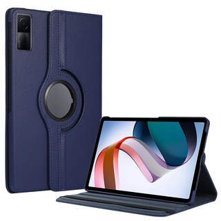 Xiaomi RedMi Pad SE 11 10.6 "2023 스탠드 홀더 커버 pad 5 Pro Mi6 PU 가죽 타블렛 케이스 용 360도 회전, 4. Dark Blue