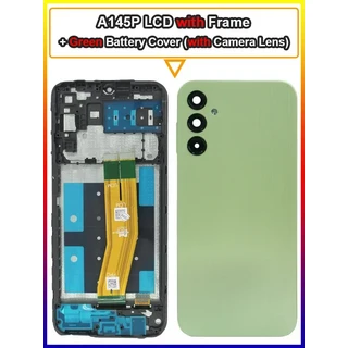 6.6''삼성 호환 호환 A14 4G LCD 디스플레이 터치 스크린 디지타이저 어셈블리 교체 삼성 호환, 04 A145P F Green Cover
