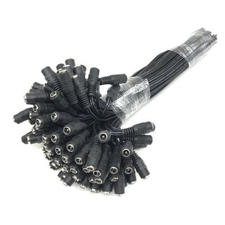 [묶음할인] DC5.5 2.1 DC5.5 x 2.1mm 제작형 케이블 25Cm DC잭 DC전원 DC연장, 1개, 14 DC5.5(--암--) 블랙 25Cm 100개