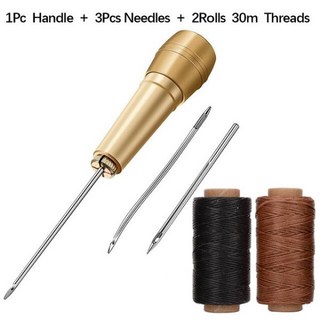 가죽 인테리어 구리 송곳 및 후크 바늘 슈 메이커 신발 수리용 30M 플랫 왁스 재봉 스레드 핸드 스티칭 캔버스 펀치 도구 Sewing Set... 06 Sewing ..., 1개