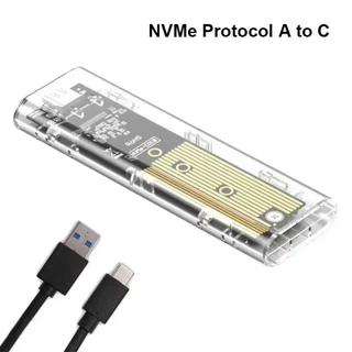 노트북 SSD 모바일 하드 드라이브 박스 투명 M.2 NGFF NVME 디스크 케이스 PCIe 10Gbps 클리어 영화, 04 Style A