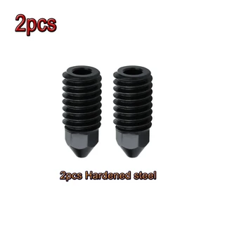 Bambu Lab A1 미니 핫 엔드 키트 용 0.2/0.4/0.6/0.8MM 노즐 어셈블리 경화 강철 3D 프린터, 02 2pcs Steel, 02 0.4mm