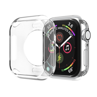 링고룸 애플워치 젤리 케이스 베젤형 슬림 + 보호필름 증정, 1개, 투명