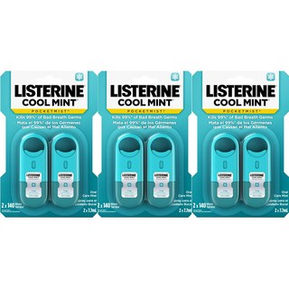 리스테린 포켓 미스트 쿨 민트 휴대용 구취 제거 스프레이 약 140회 분사 7.7ml 6개