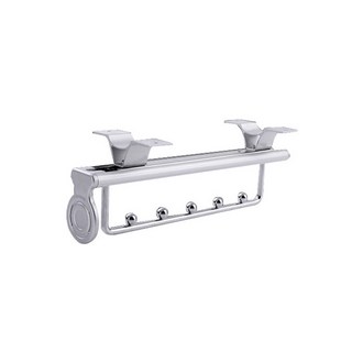 衣物收納掛架 伸縮衣掛架 推拉式掛衣桿 收納衣架 櫃內五金 發票, 銀鋁合金款