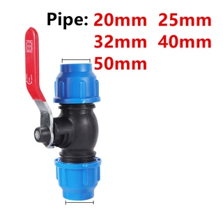 20/25/32/40/50mm PVC PE 튜브 수돗물 분배기 플라스틱 퀵 밸브 커넥터 정원 농업 관개 물 파이프 피팅, 02 20mm, 01 Metal handle