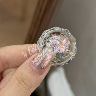 花校長 淺月雲錦粉 網紅爆款歐泊粉 爆閃細膩粉系列 美甲飾品 亮晶晶閃粉 穿戴甲配飾 美甲店用品, 1個, 雲錦粉淺月13