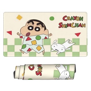 짱구형 대형 게이밍 마우스 패드 책상 패드 확장 40cm x 80cm 길이의 컴퓨터 키보드 마우스 매트 마우스 패드 미끄럼 방지 베이스 및 게임 및 사무실용 스티, 1개, 짱구는 못 말려요