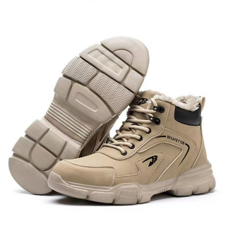 [신상특가]Frokom 겨울용 방한 안전한 작업화 남녀공용 작업화 남자 기모 털 작업화 겨울 따뜻한 안전화